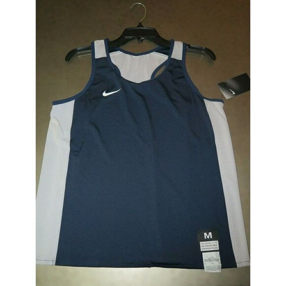 Nike 846362-420 Size Medium Women's Elite Reversible Lacrosse Tank Jersey Blue - Picture 1 of 2